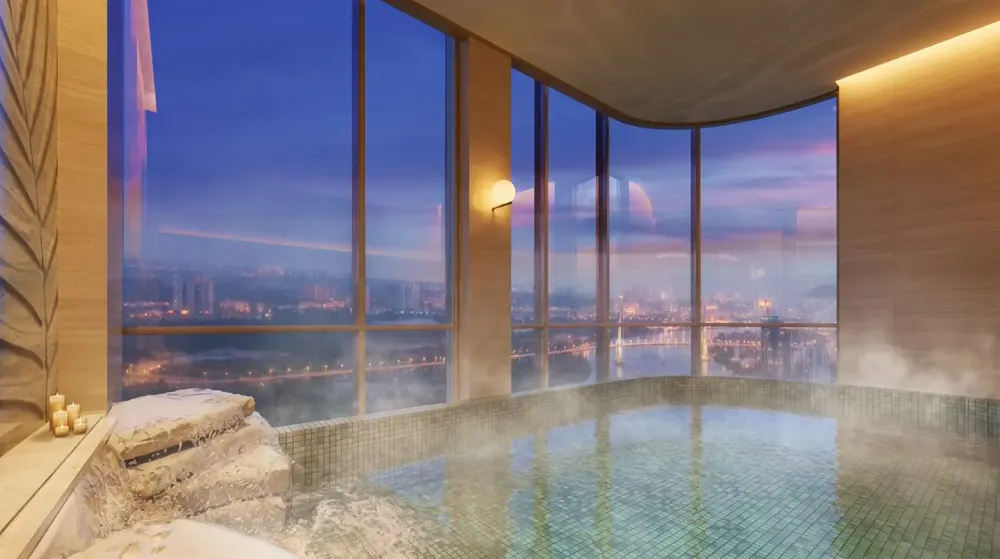 Hồ thư giãn và bể nước trên cao Palm River