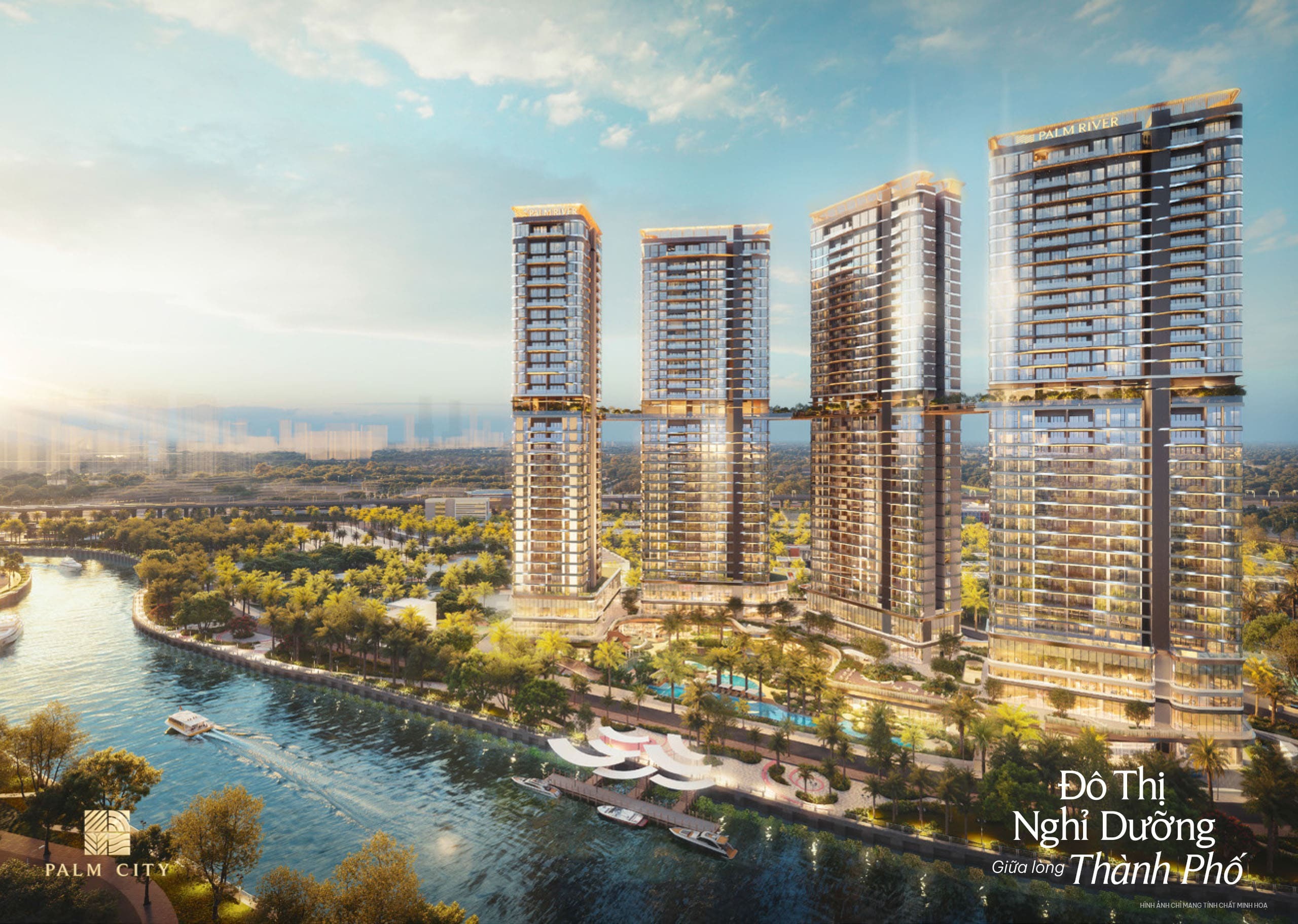 Không gian nghỉ dưỡng ven sông Palm City