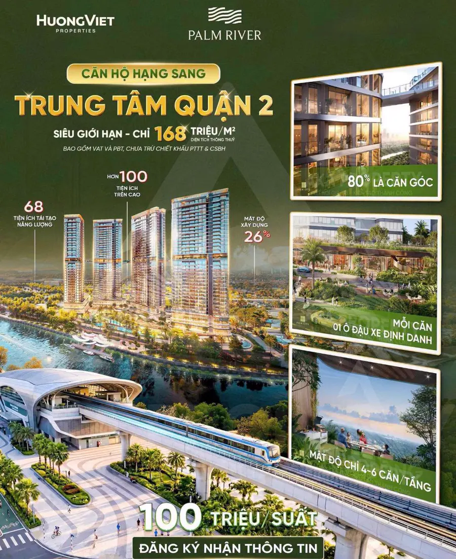 Palm River - căn hộ hạng sang trung tâm Quận 2