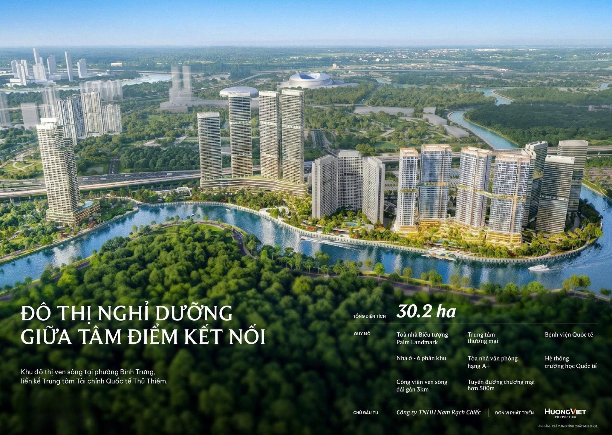 Palm City, đô thị nghỉ dưỡng 30,2ha giữa tâm điểm kết nối tại phường Bình Trưng, liền kề Trung tâm Tài chính Quốc tế Thủ Thiêm
